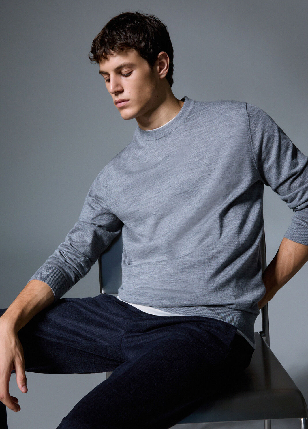 Merino Wool Sweater grey m&eacute;lange Liu Jo - large image number 2