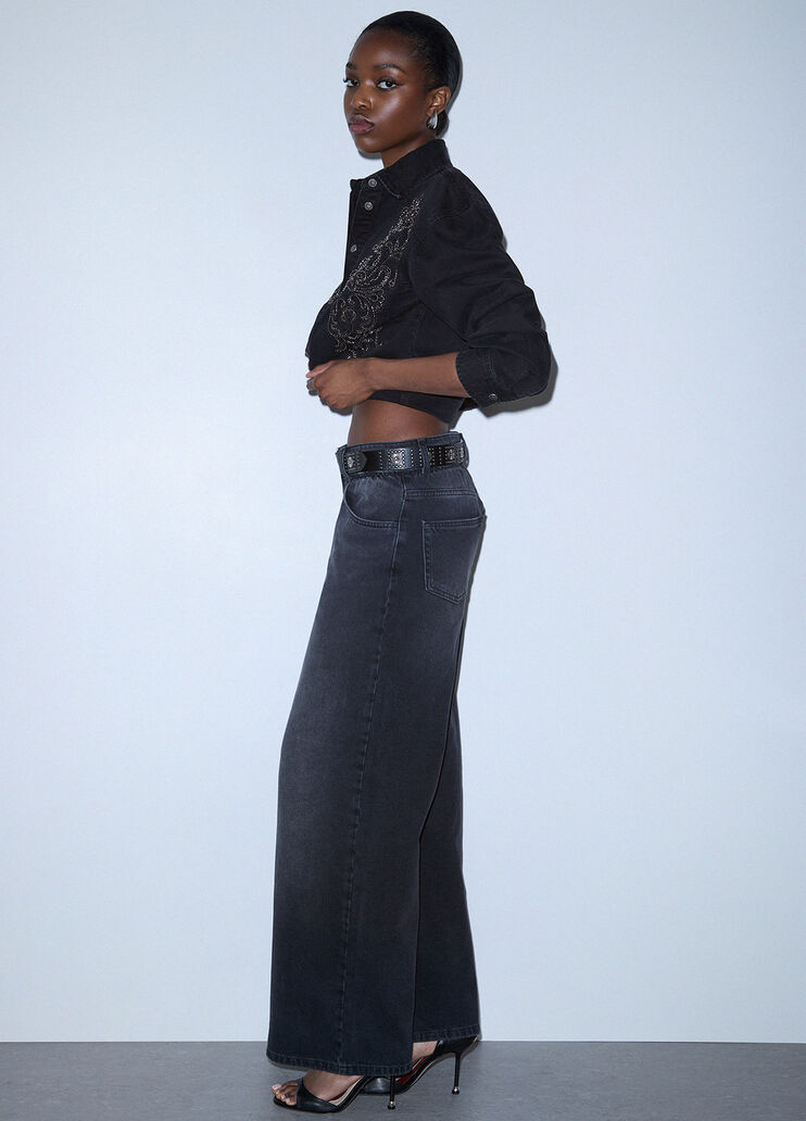 Flare Jeans with Belt black denim Liu Jo - medium