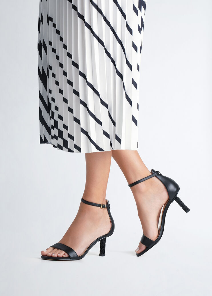 Sandals with branded heel black Liu Jo - medium Sandals with branded heel black Liu Jo - medium