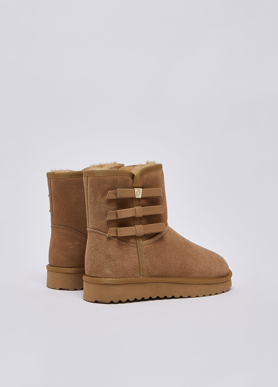 Stivaletti in suede con fiocchi cognac Liu Jo - large image number 2