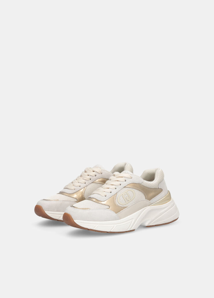 Suede and mesh sneakers white Liu Jo - large image number 2 Suede and mesh sneakers white Liu Jo - large image number 2