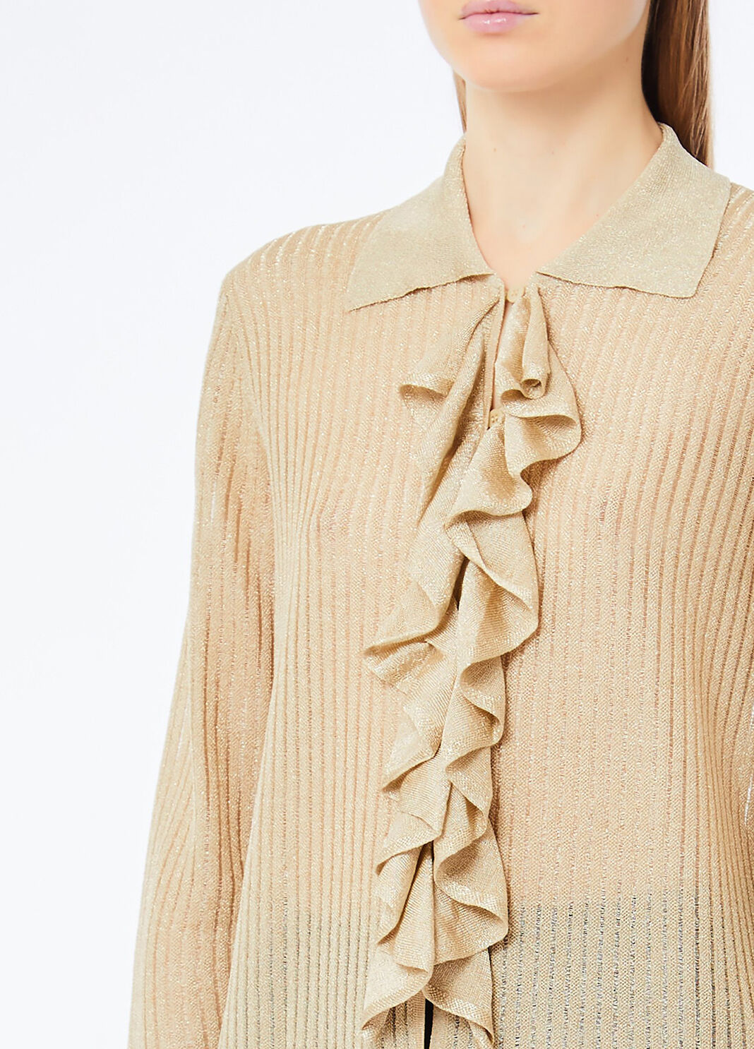 Camisa de punto de lurex&reg; dorado Liu Jo - large image number 2
