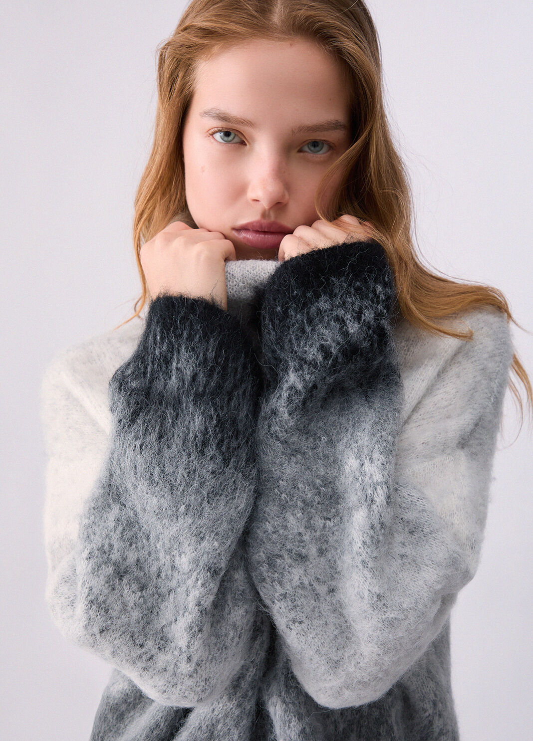 Brushed Wool Jacquard Turtleneck grey Liu Jo - large image number 4