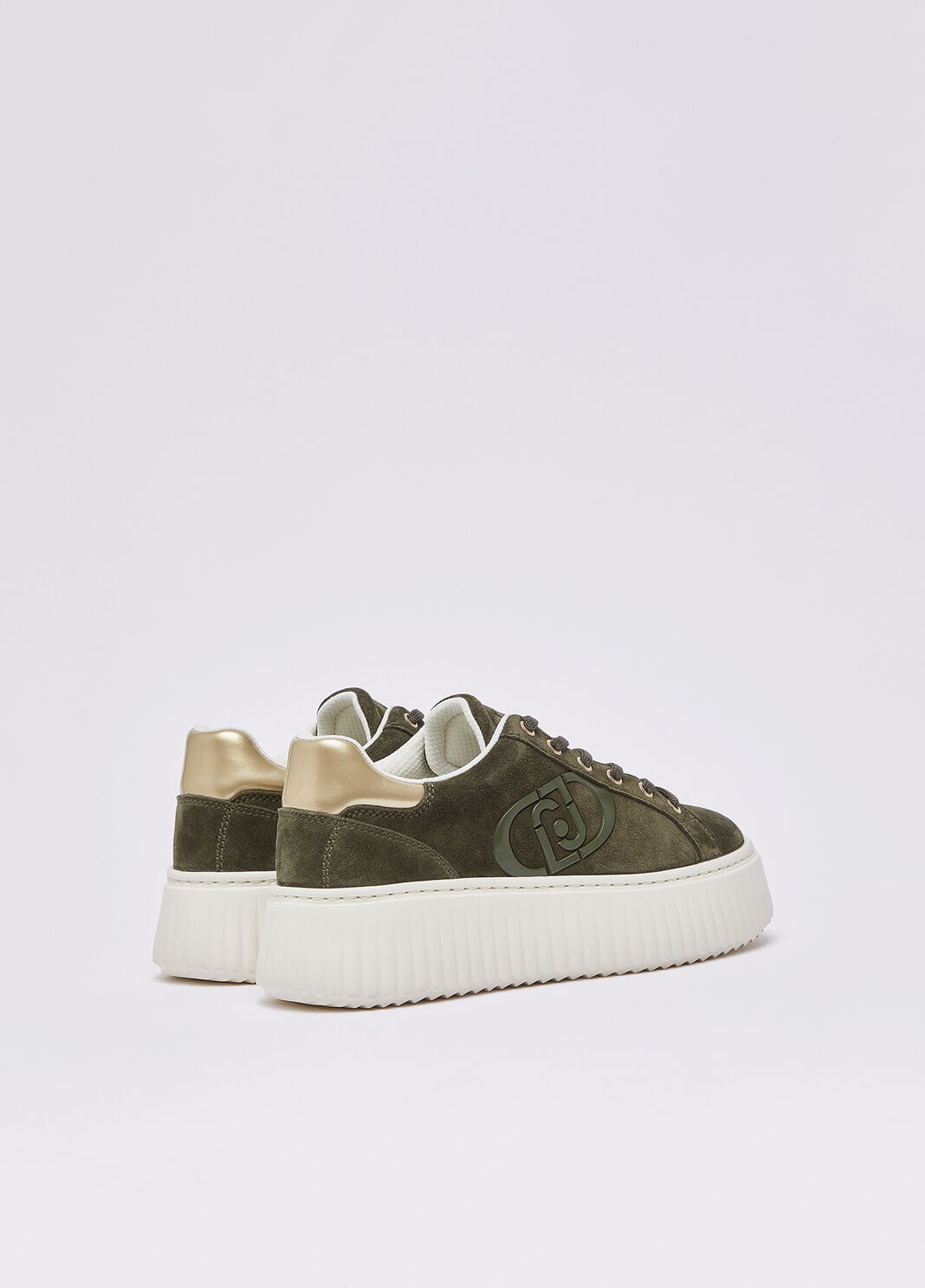 Platform sneakers in suede moss green Liu Jo - large image number 2