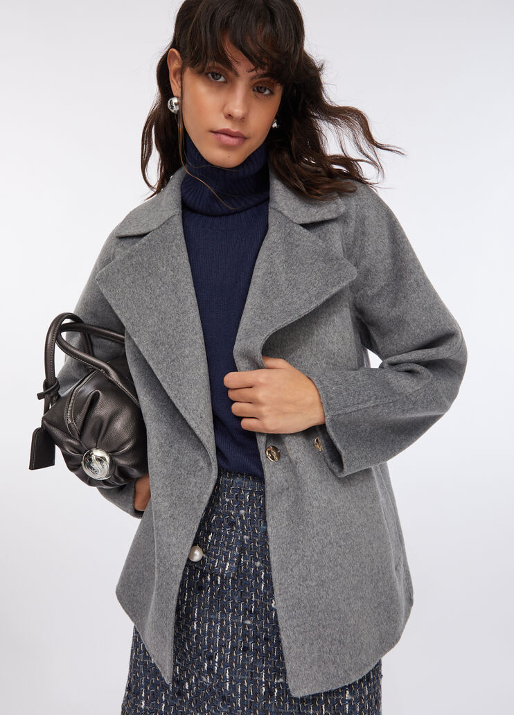 Wool coat with belt grey Liu Jo - large image number 4