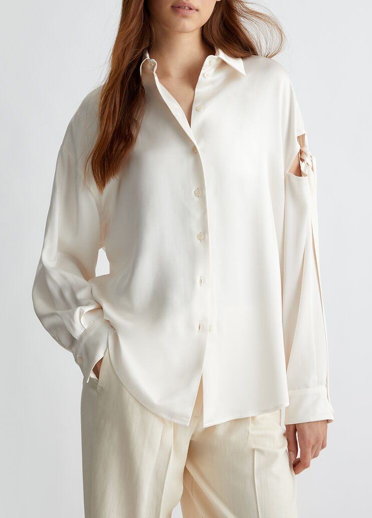 Satin shirt with bow white Liu Jo - medium Satin shirt with bow white Liu Jo - medium