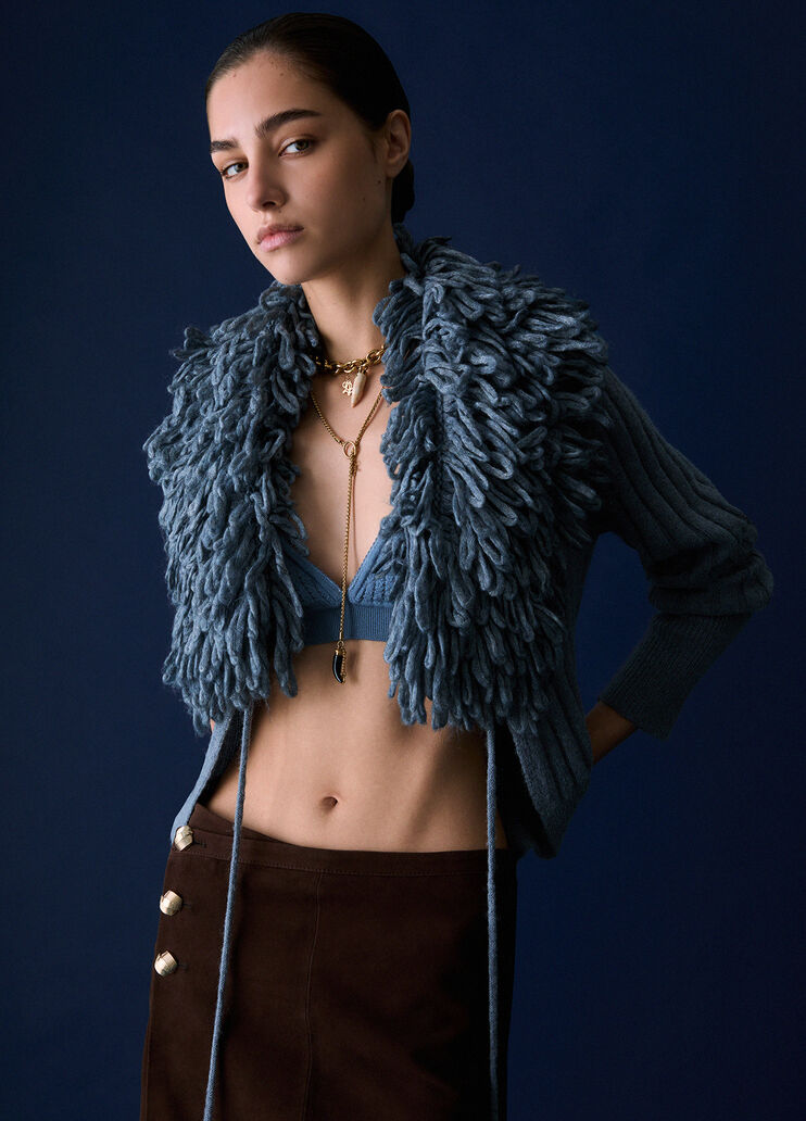 Wool and Alpaca Cardigan light blue Liu Jo - medium
