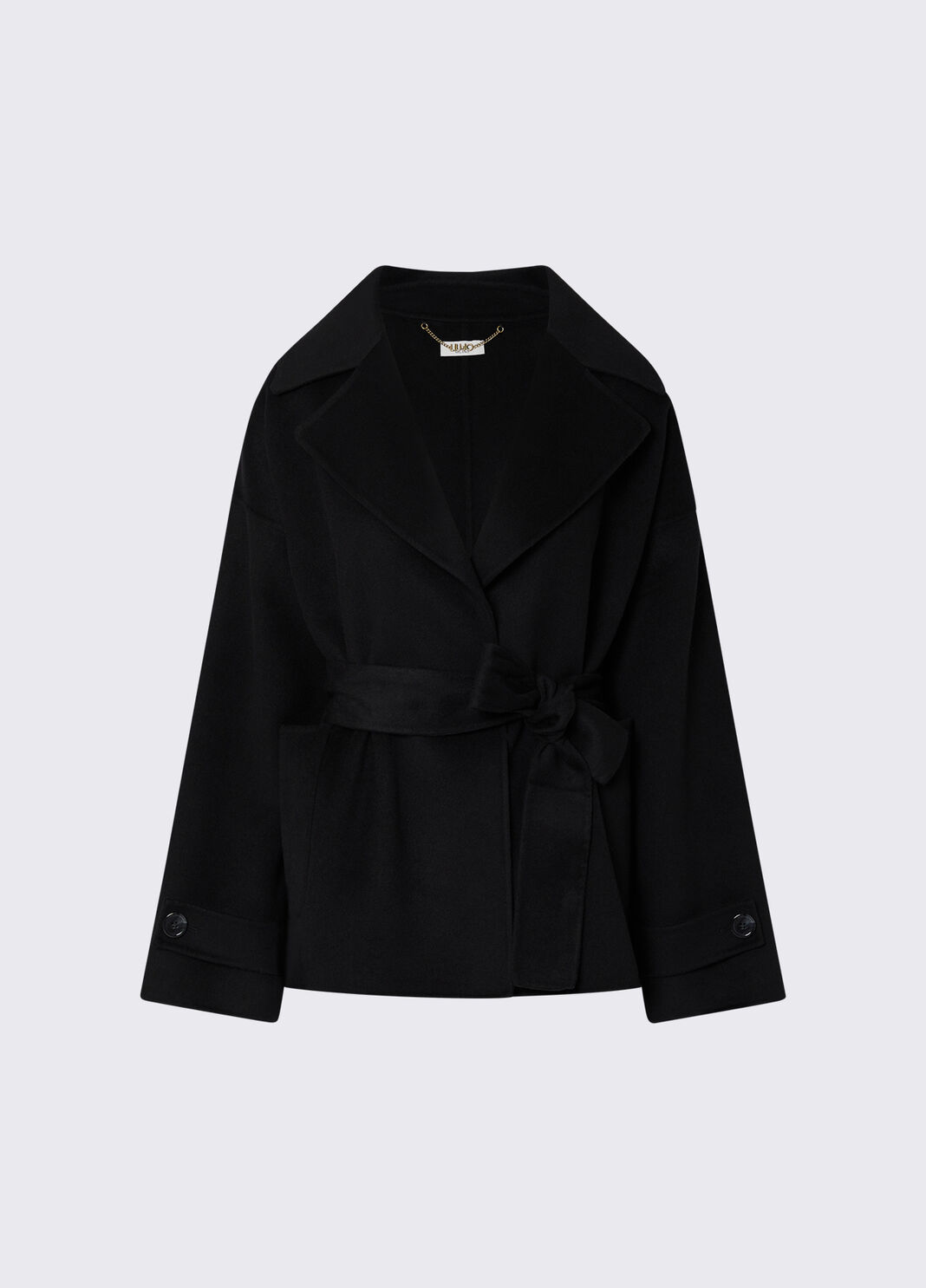 Cappotto corto in lana nero Liu Jo - large image number 6