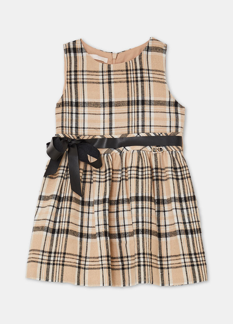 Chequered cotton dress beige Liu Jo - medium