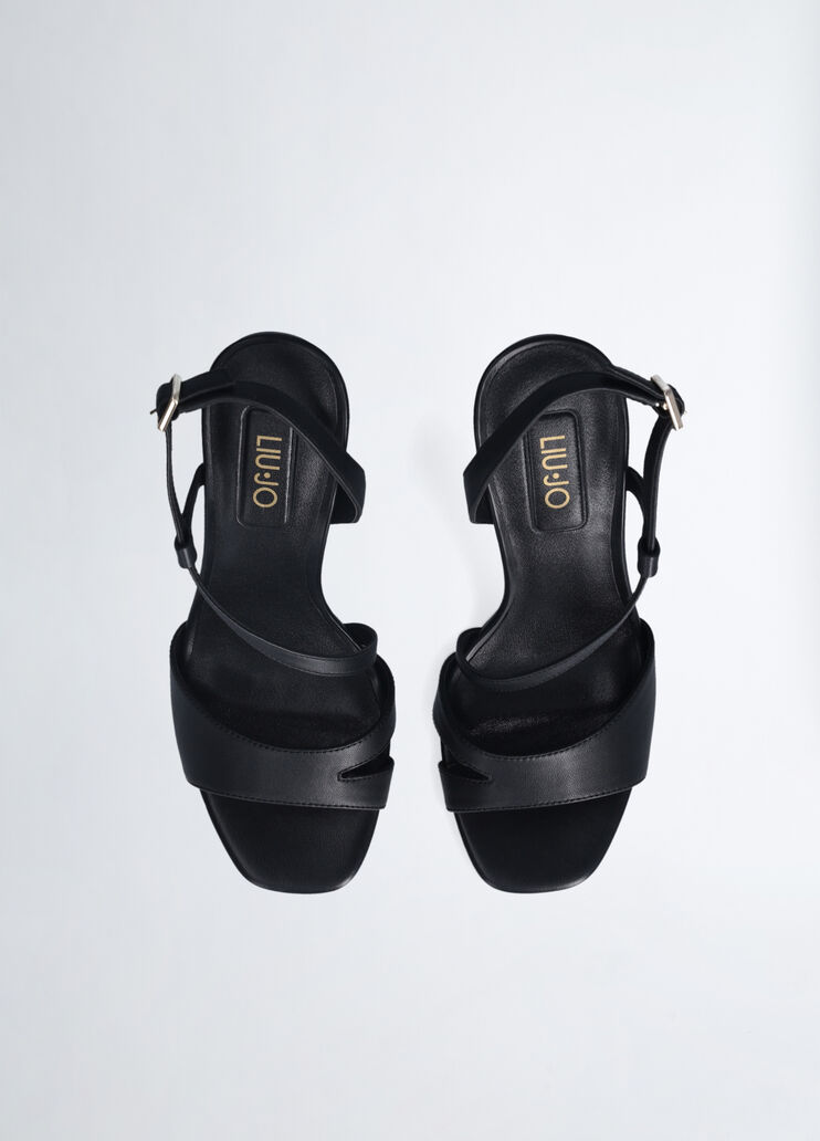 Sandals with branded heel black Liu Jo - large image number 3 Sandals with branded heel black Liu Jo - large image number 3