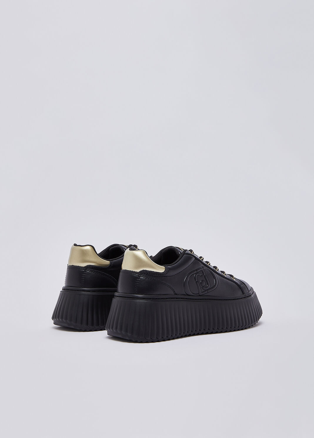 Plateau-Sneaker aus Leder Schwarz Liu Jo - large image number 2