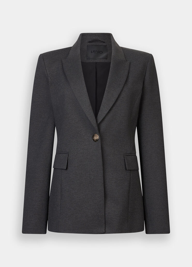 Blazer with brooch detail dark slate Liu Jo - large image number 4 Blazer with brooch detail dark slate Liu Jo - large image number 4