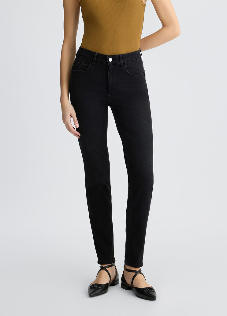 Black skinny jeans with rhinestones black denim Liu Jo - large image number 0 Black skinny jeans with rhinestones black denim Liu Jo - large image number 0