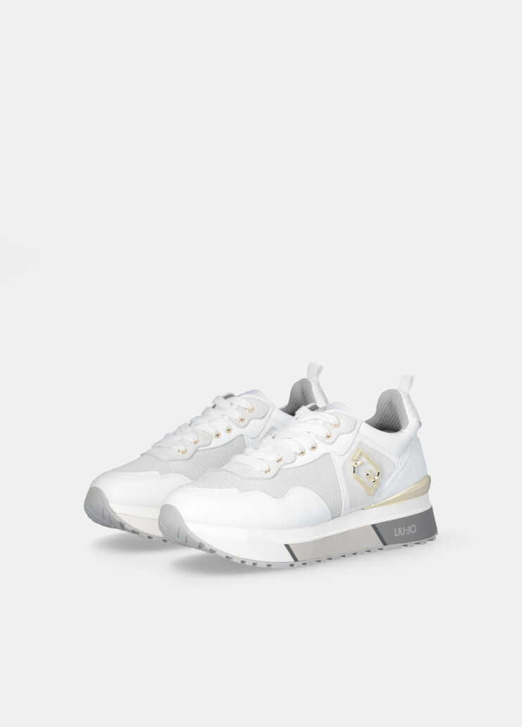 Leather and mesh sneakers white Liu Jo - large image number 1 Leather and mesh sneakers white Liu Jo - large image number 1