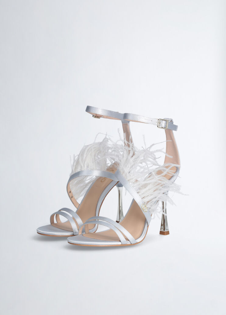 Elegant sandals with feathers light blue Liu Jo - large image number 2 Elegant sandals with feathers light blue Liu Jo - large image number 2