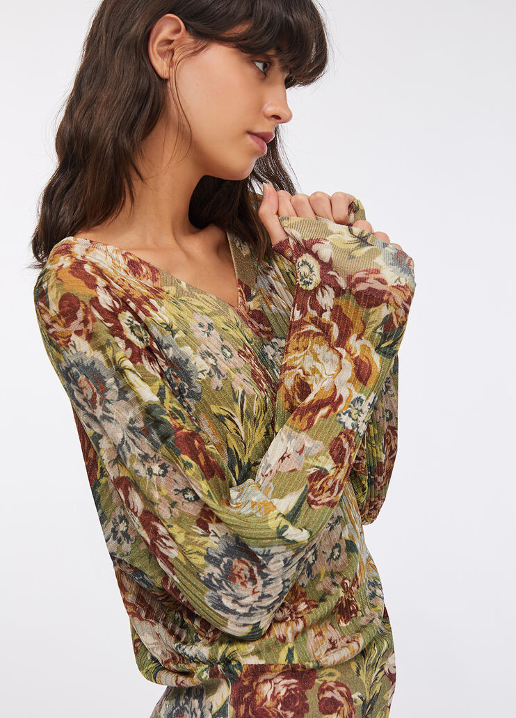 Pull en V imprimé sanderson Liu Jo - medium