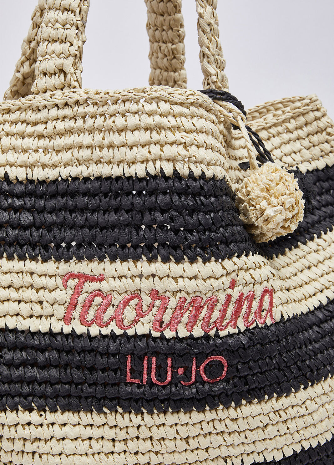 Medium striped tote bag black Liu Jo - large image number 5
