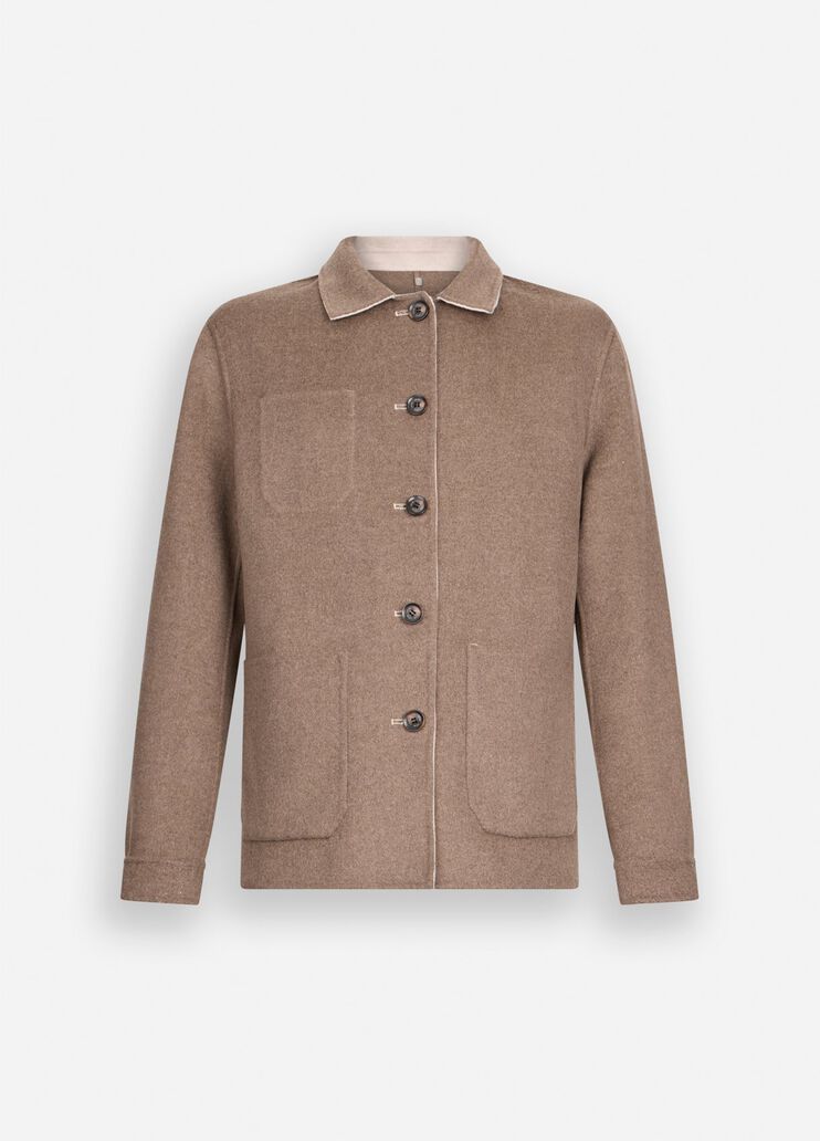 Reversible wool shacket white/brown Liu Jo - large image number 6 Reversible wool shacket white/brown Liu Jo - large image number 6