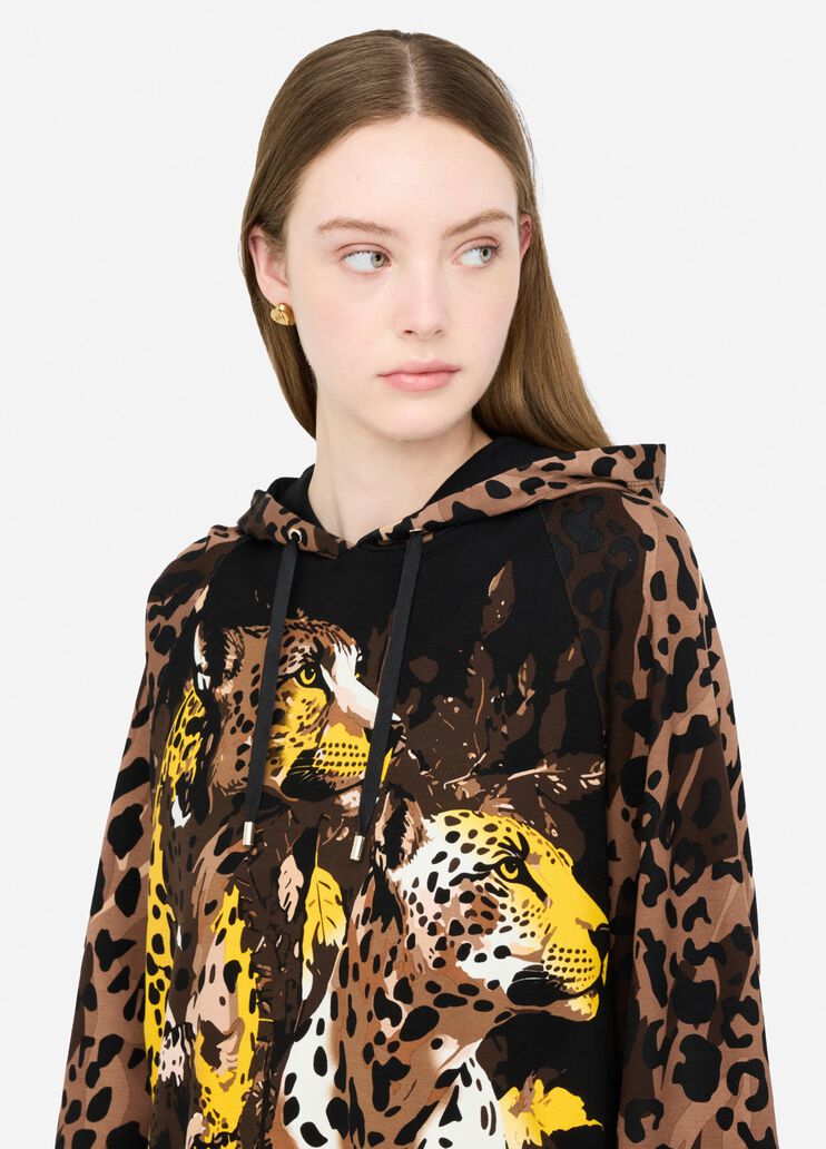 Sweatshirt with animal print chocolate Liu Jo - medium Sweatshirt with animal print chocolate Liu Jo - medium