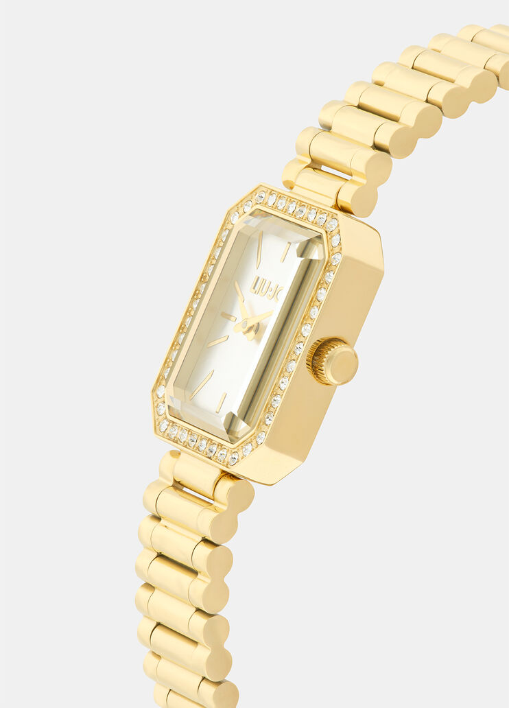 Steel watch with diamantés gold Liu Jo - medium Steel watch with diamantés gold Liu Jo - medium