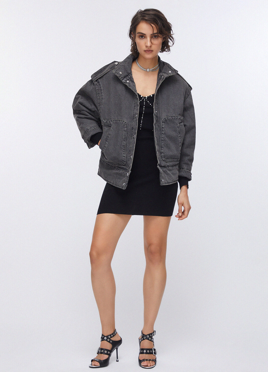 Abito in maglia con ricami gioiello nero Liu Jo - large image number 5