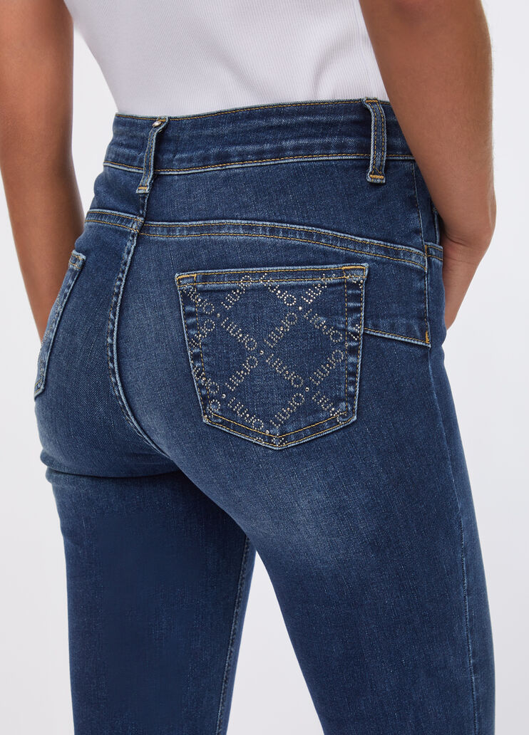 Jean skinny à taille haute denim bleu foncé Liu Jo - medium