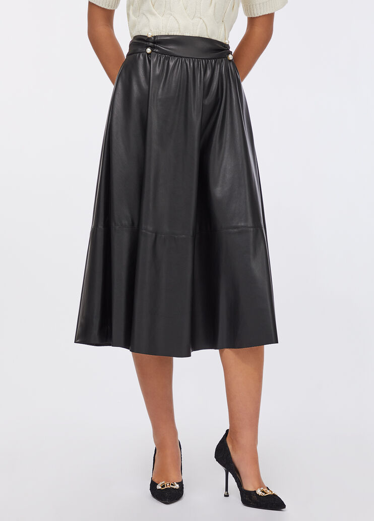 Rock aus beschichtetem Gewebe Schwarz Liu Jo - large image number 0