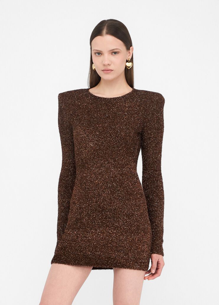 Knit dress with shoulder pads rust Liu Jo - medium Knit dress with shoulder pads rust Liu Jo - medium