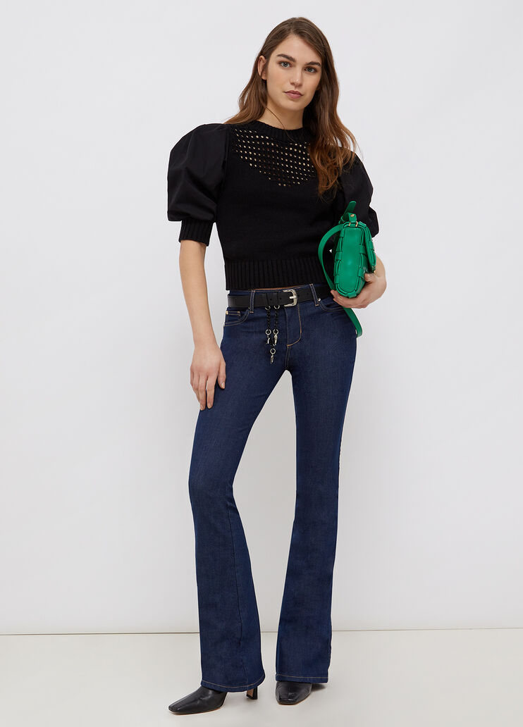 Nachhaltiger Pullover mit Ballonärmeln Schwarz Liu Jo - large image number 3