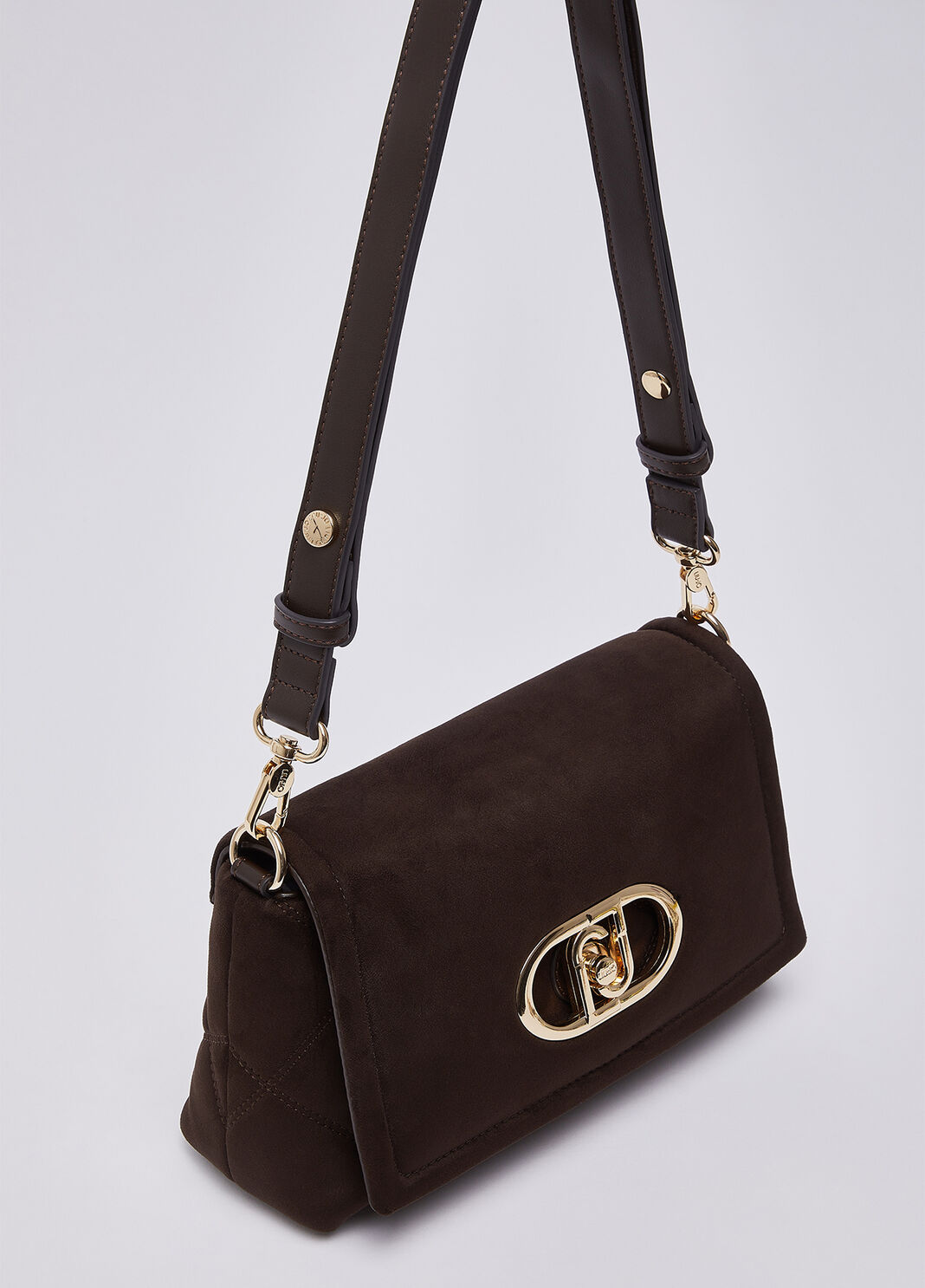 Medium LaPuffy bag in microfibre cocoa Liu Jo - large image number 5