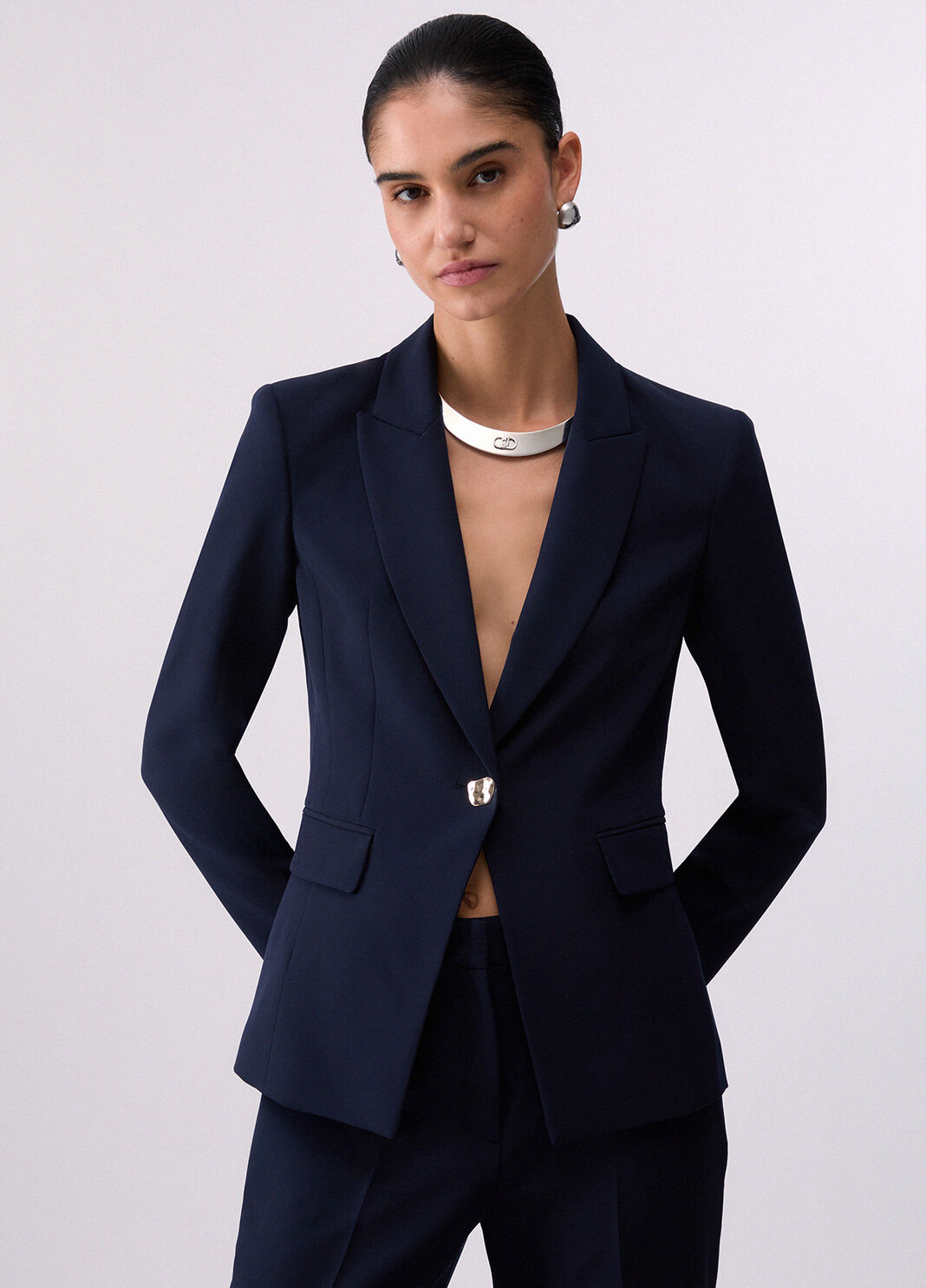 Schmal geschnittener Blazer Blau Liu Jo - large image number 0