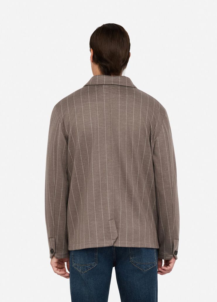 Striped cotton and wool shirt brown Liu Jo - large image number 1