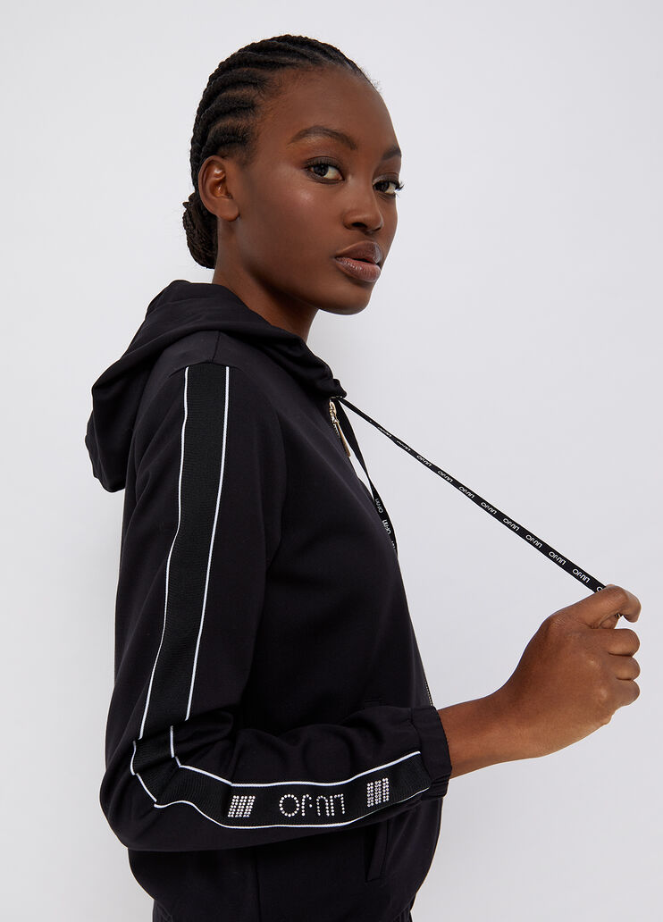 Толстовка на молнии с капюшоном чёрный/белый Liu Jo - large image number 2