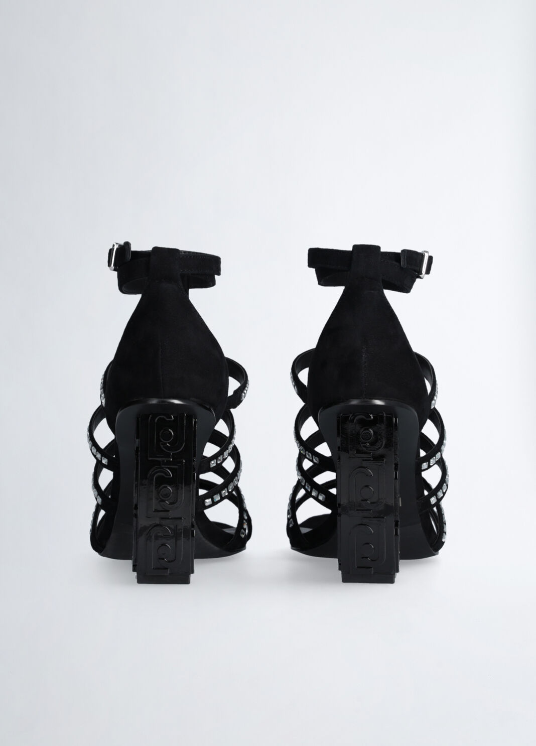 Sandals with branded heel black Liu Jo - large image number 8