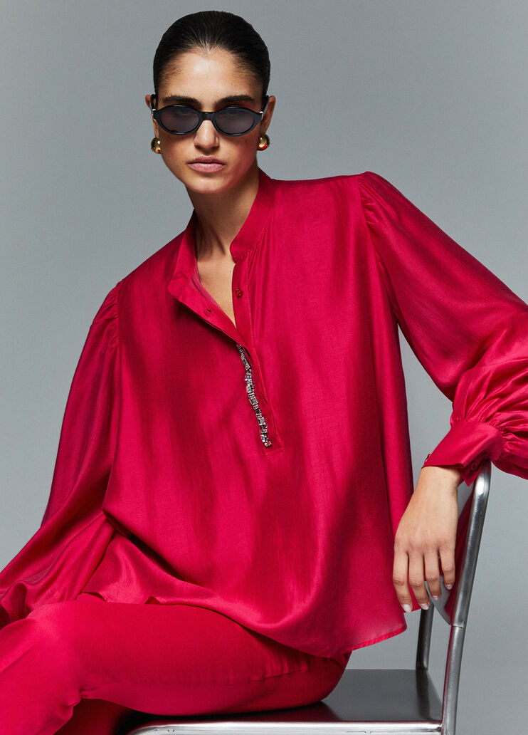Blouse with jewel embroidery red Liu Jo - medium
