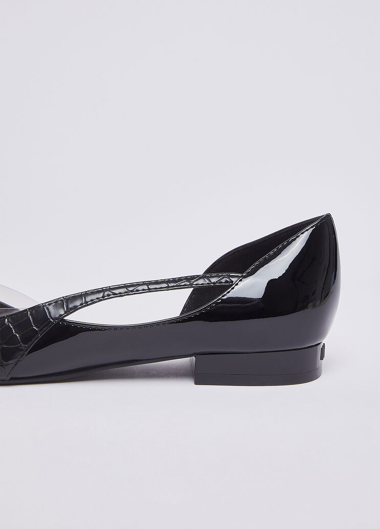 Ballerines en imprim&eacute; croco noir Liu Jo - large image number 5