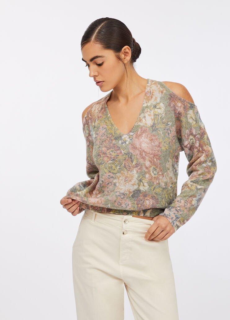 Maglia con cut-out stampa sanderson Liu Jo - medium