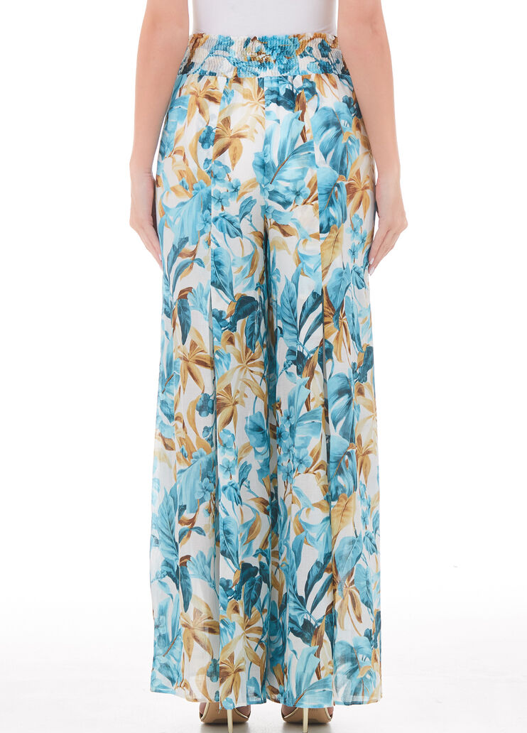 Wide trousers with print tropical Liu Jo - large image number 1 Wide trousers with print tropical Liu Jo - large image number 1