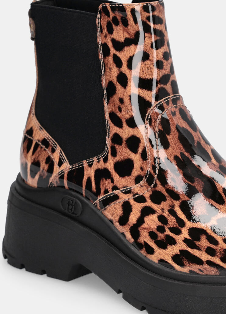 Глянцевые полусапоги с анималистическим мотивом леопардовый принт Liu Jo - large image number 6