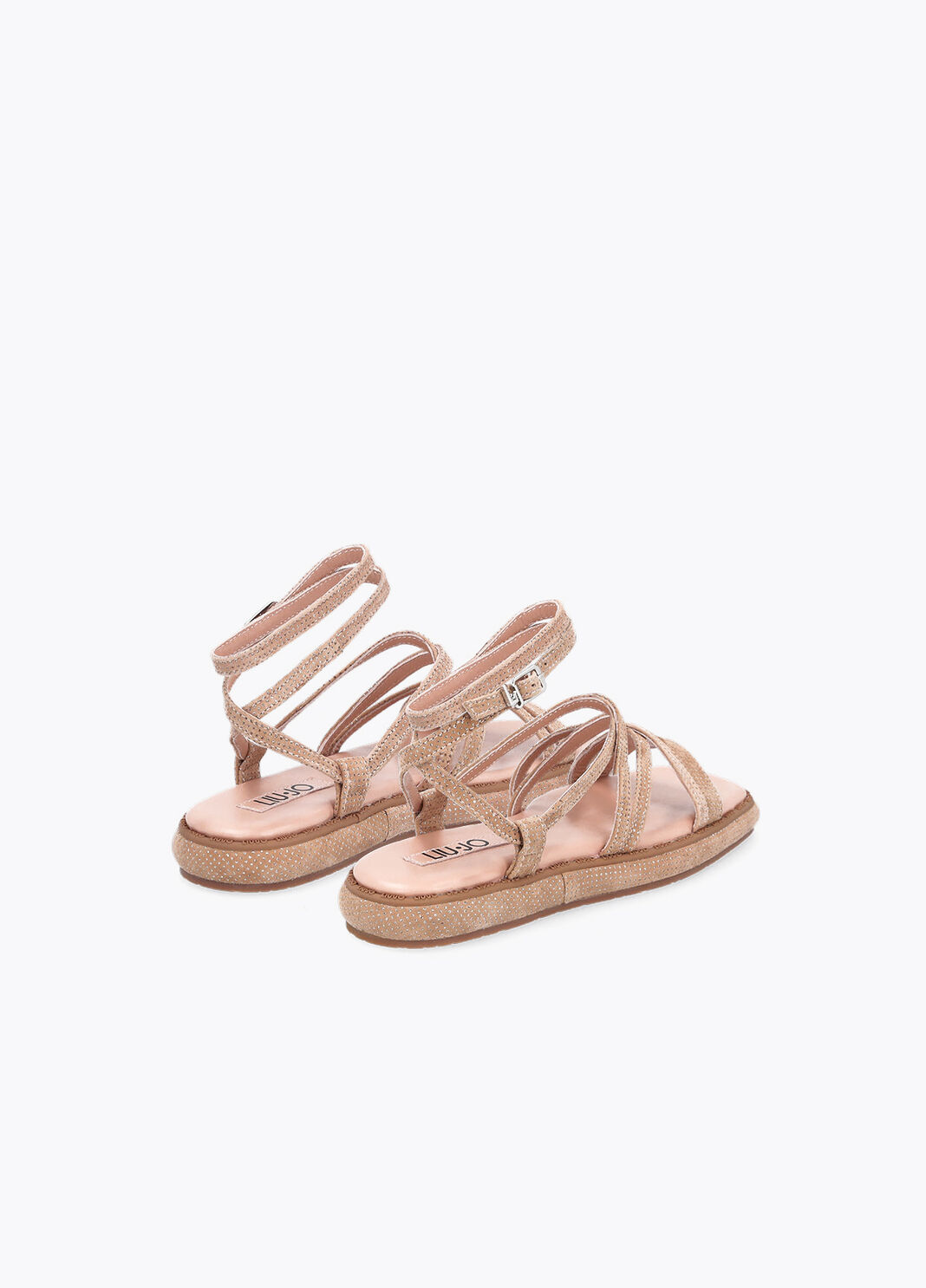 Woven laminated-effect sandals walnut Liu Jo - large image number 1