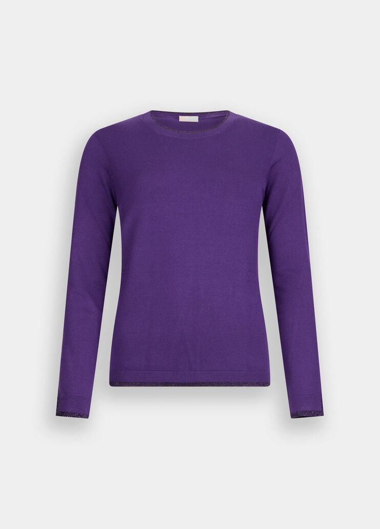 Pullover with lurex® details purple Liu Jo - large image number 6