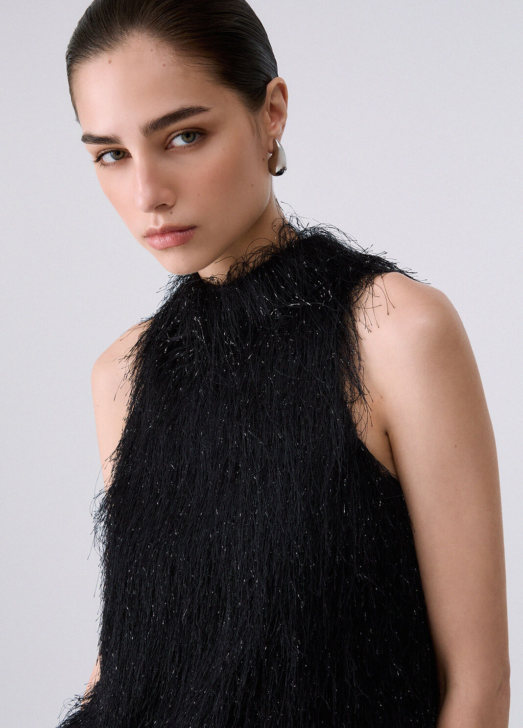 Fringed Top black Liu Jo - large image number 4