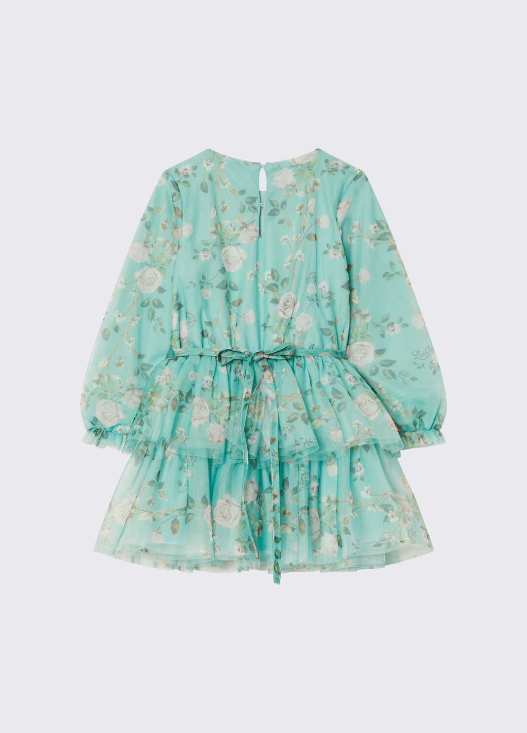 Short printed tulle dress green Liu Jo - large image number 4