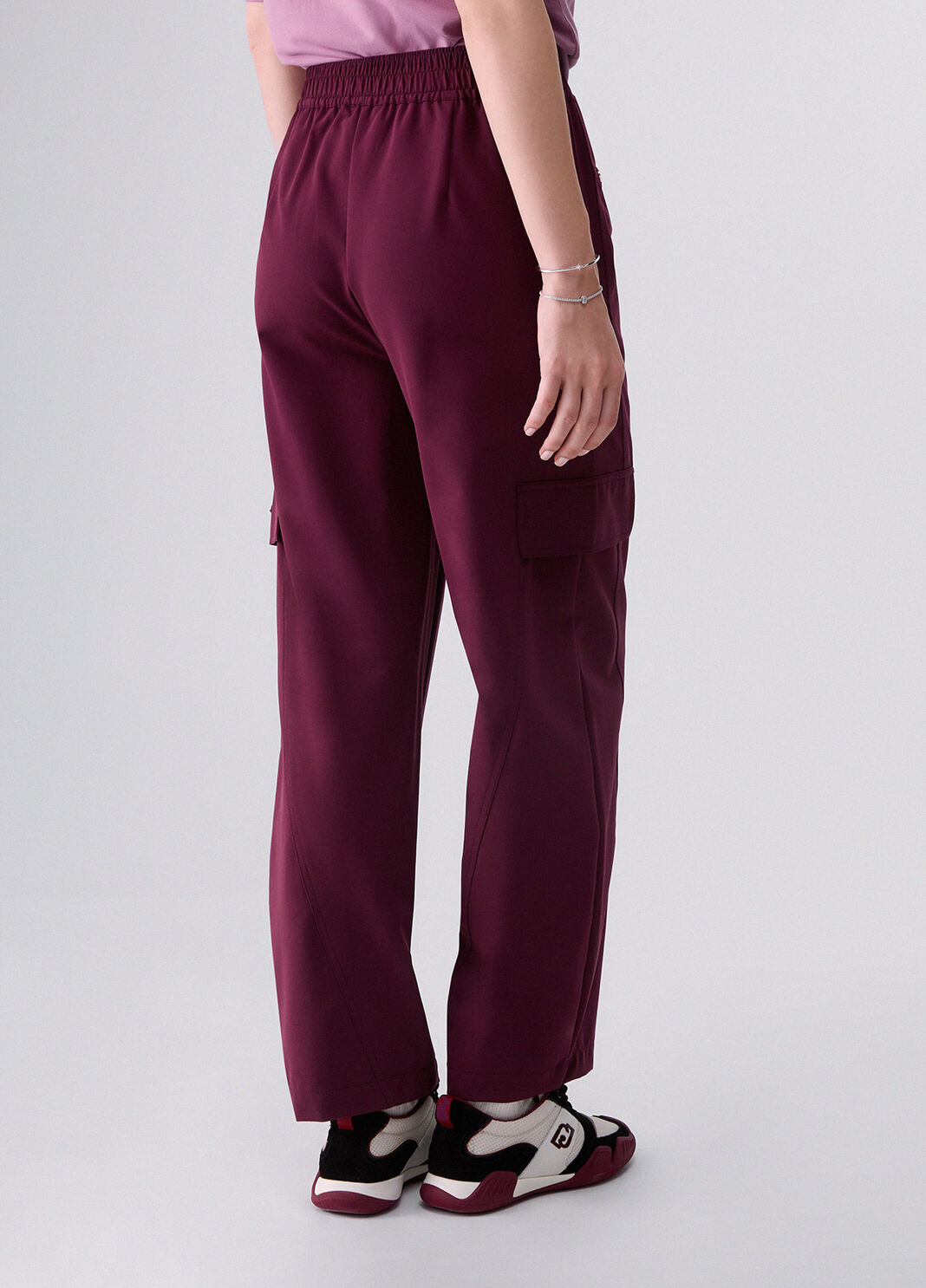 Pantalon oversize avec charme aubergine Liu Jo - large image number 1
