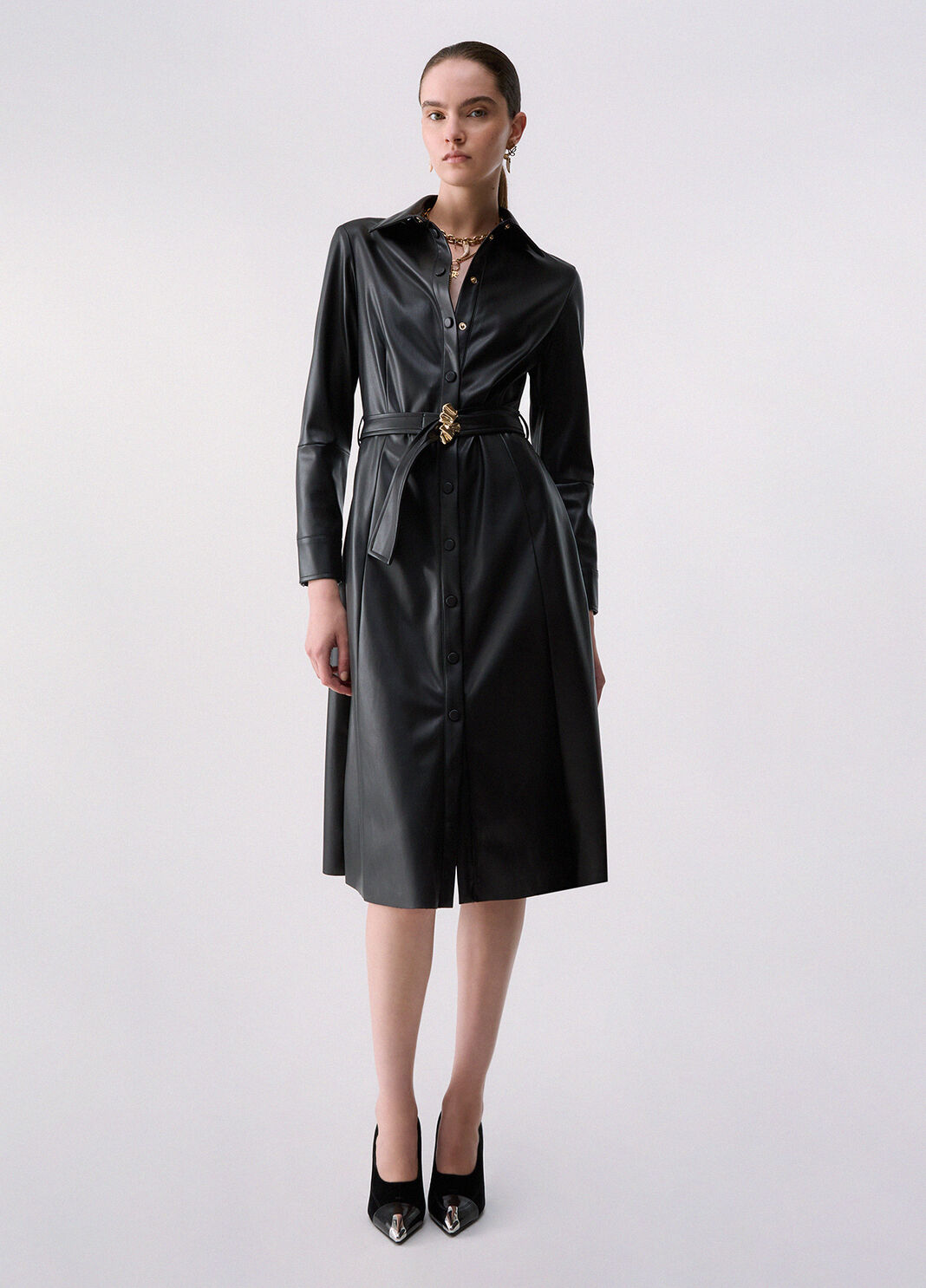 Coated fabric dress black Liu Jo - large image number 0