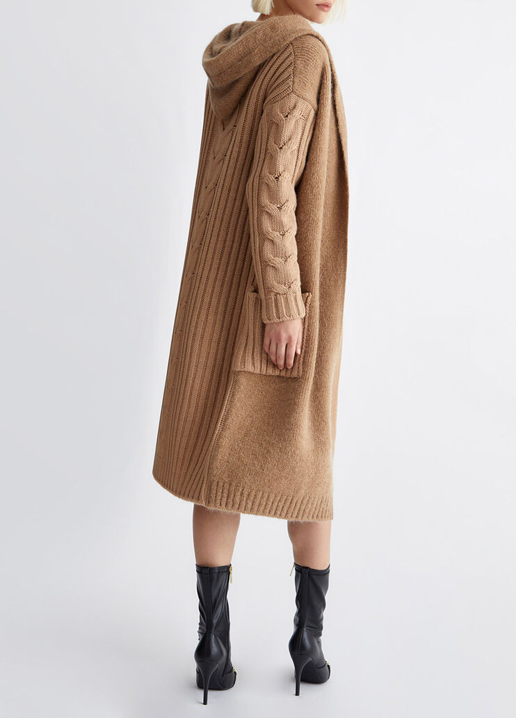 Langer Strickmantel Farbe Kamel | Liu Jo