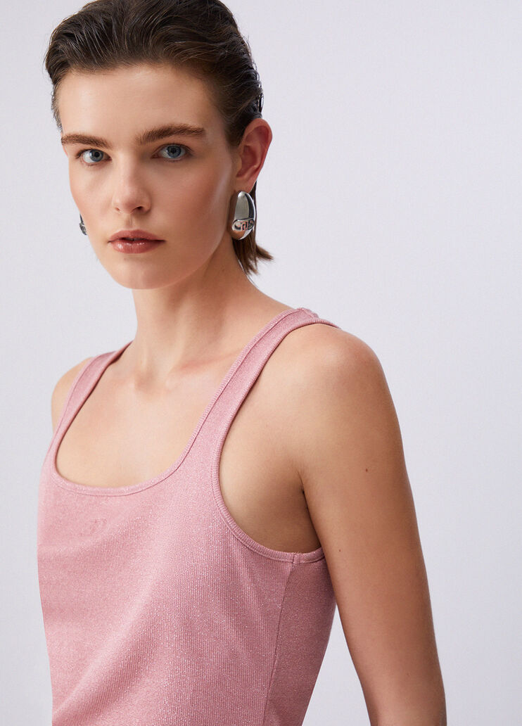 Top with monogram logo pink Liu Jo - medium