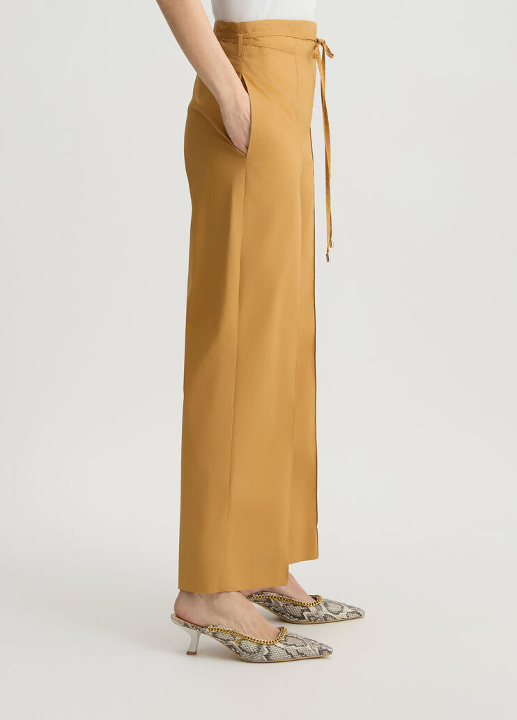 Mustard yellow trousers with belt caramel Liu Jo - large image number 3 Mustard yellow trousers with belt caramel Liu Jo - large image number 3