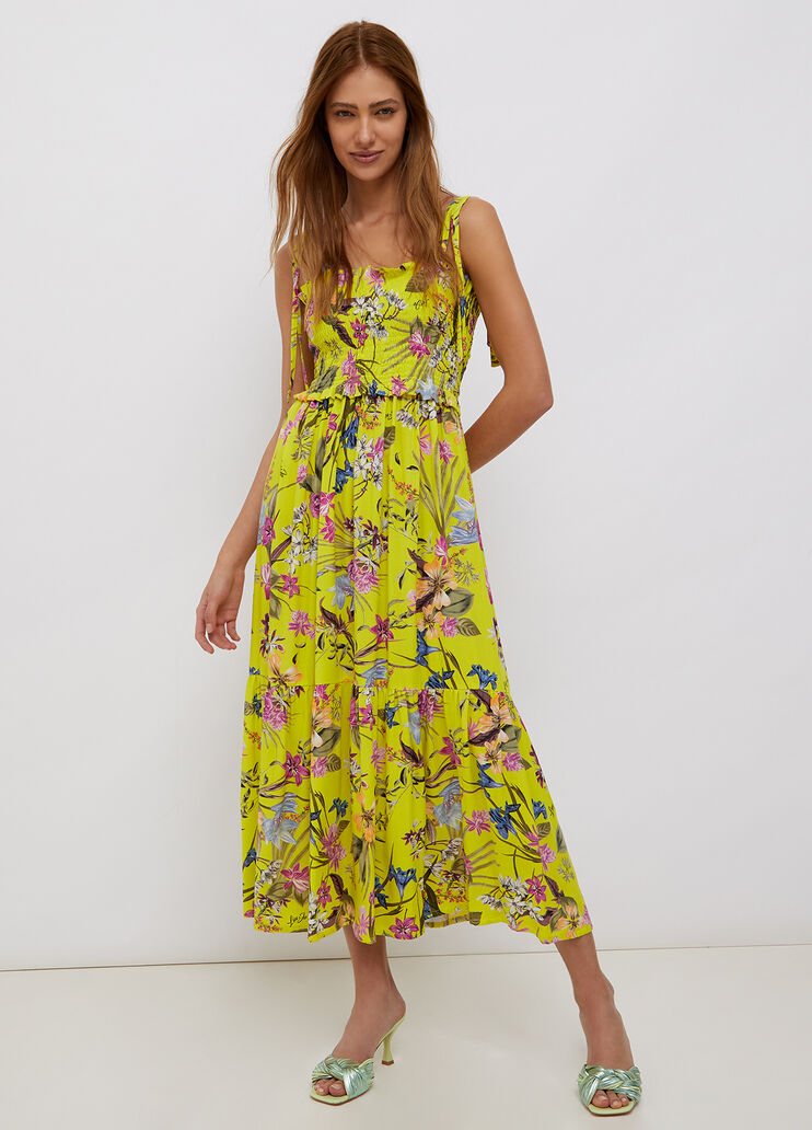 Vestido largo con tirantes amarillo Liu Jo - large image number 0 Vestido largo con tirantes amarillo Liu Jo - large image number 0