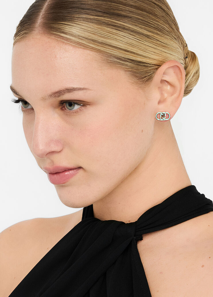 Earrings with monogram logo light blue Liu Jo - medium Earrings with monogram logo light blue Liu Jo - medium
